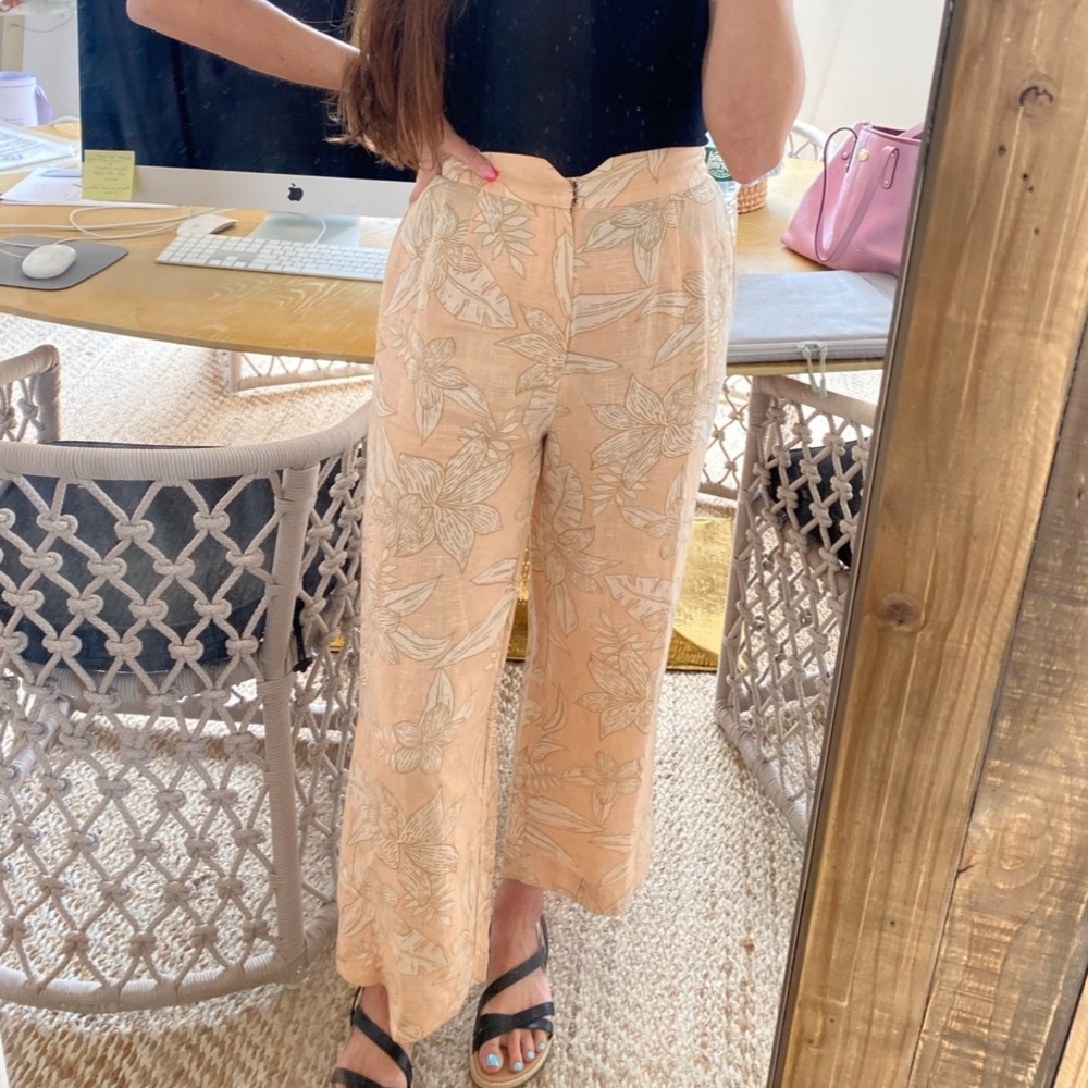 AMUSE SOCIETY Palm High Rise Printed Tropical Pants